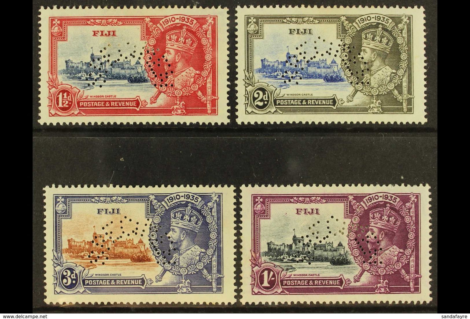 1935 Silver Jubilee Complete Set Perf "SPECIMEN", SG 242s/45s, Mint. (4 Stamps) For More Images, Please Visit Http://www - Fiji (...-1970)