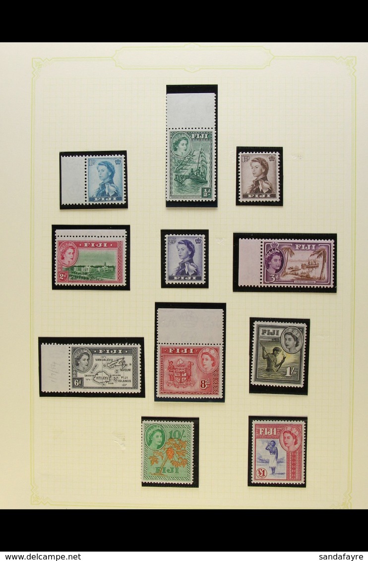1954-1970 NEVER HINGED MINT COLLECTION In Hingeless Mounts On Leaves, All Different, All Commemorative Issues As Complet - Fiji (...-1970)