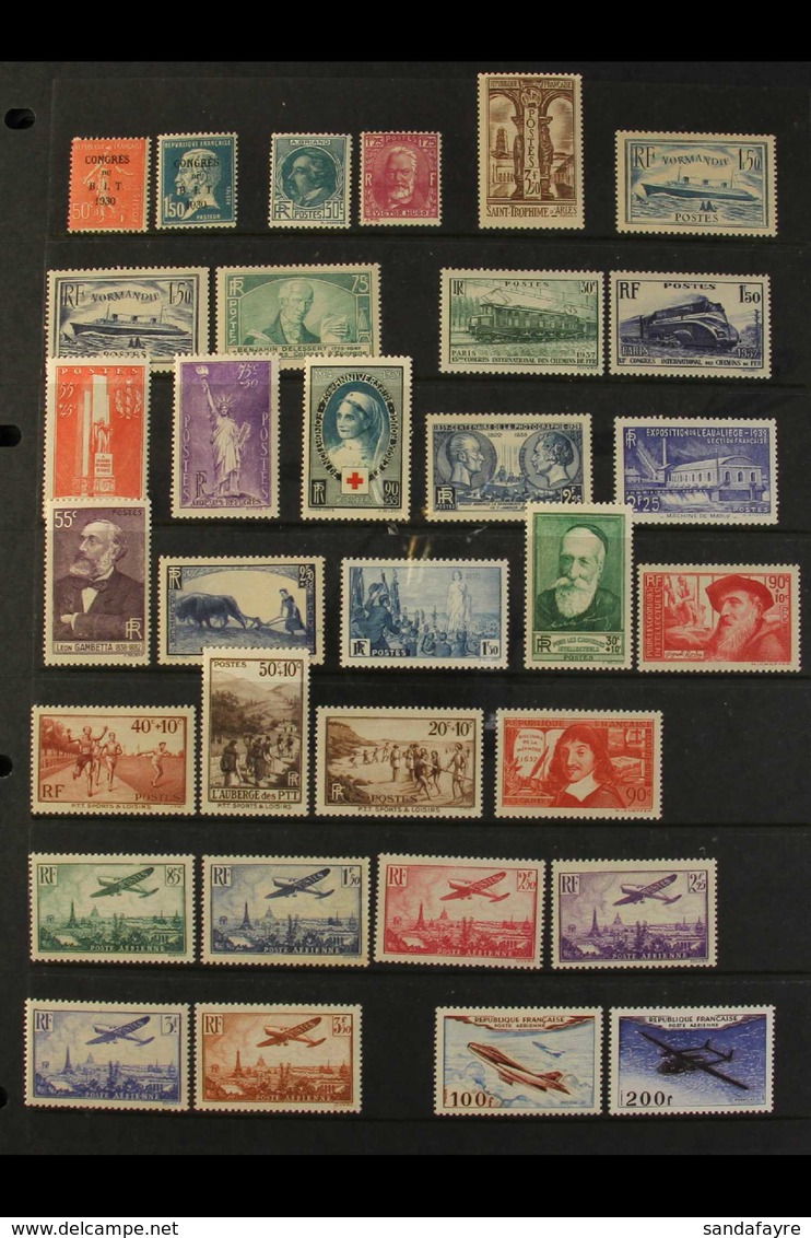 1923-1960 NEVER HINGED MINT COLLECTION Of Better Items On Stock Pages, Virtually ALL DIFFERENT, Includes 1923-26 Pasteur - Other & Unclassified