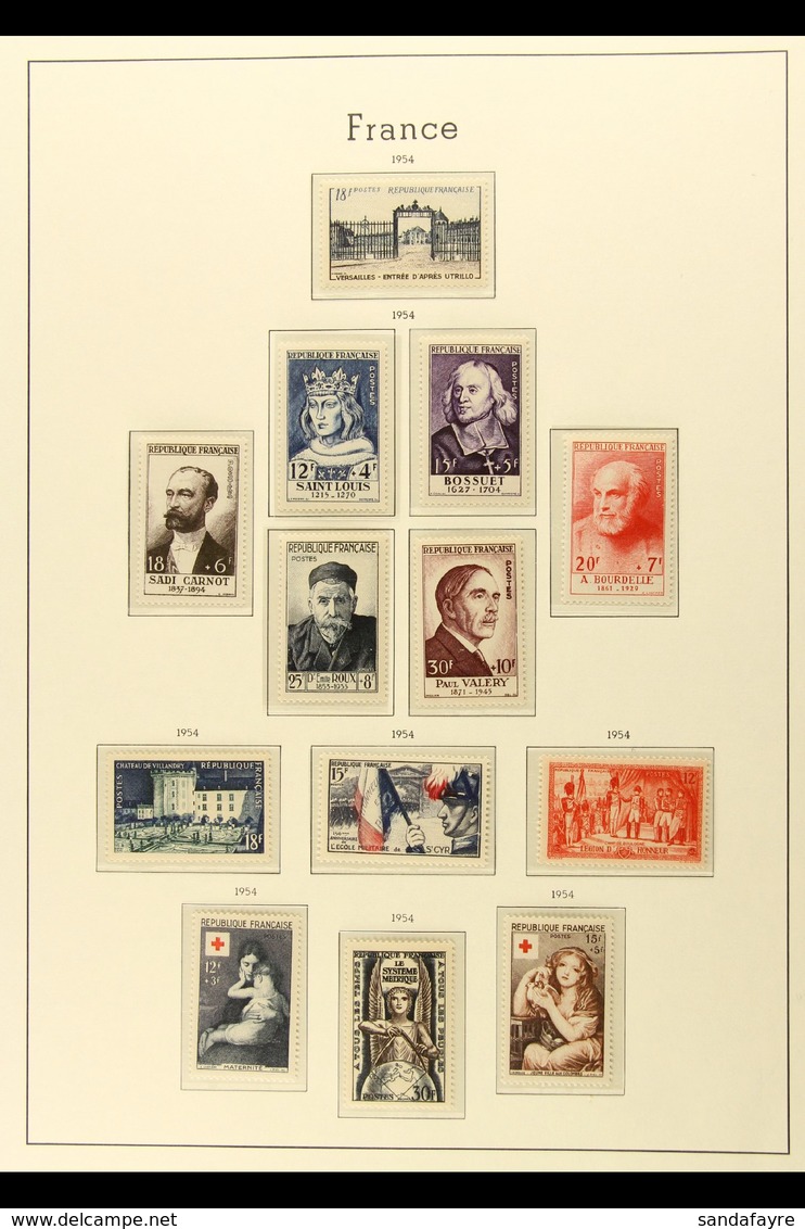 1950-1959 ALL DIFFERENT NEVER HINGED MINT COLLECTION On Hingeless Printed Leaves. With A High Degree Of Completion For T - Other & Unclassified