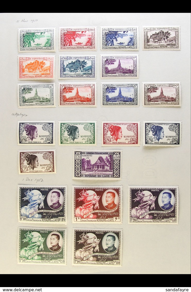 FRENCH ASIA 1888-1954 MINT COLLECTION On Leaves, A Few Used Stamps Also Seen, Mostly All Different, Inc (all Mint) INDO- - Andere & Zonder Classificatie