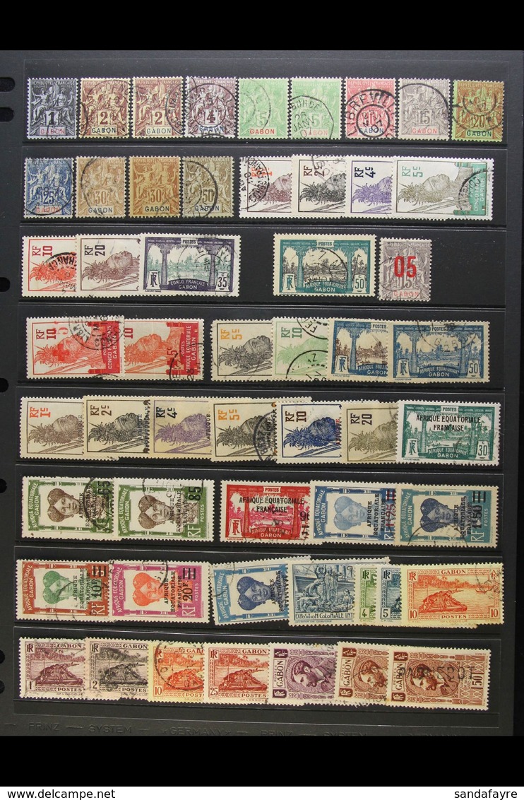 GABON USED 1904-72 USED COLLECTION - Includes 1886 Range To 50c, 1910 Inscribed "Congo Francais" To 35c, 1910-18 Most Va - Andere & Zonder Classificatie