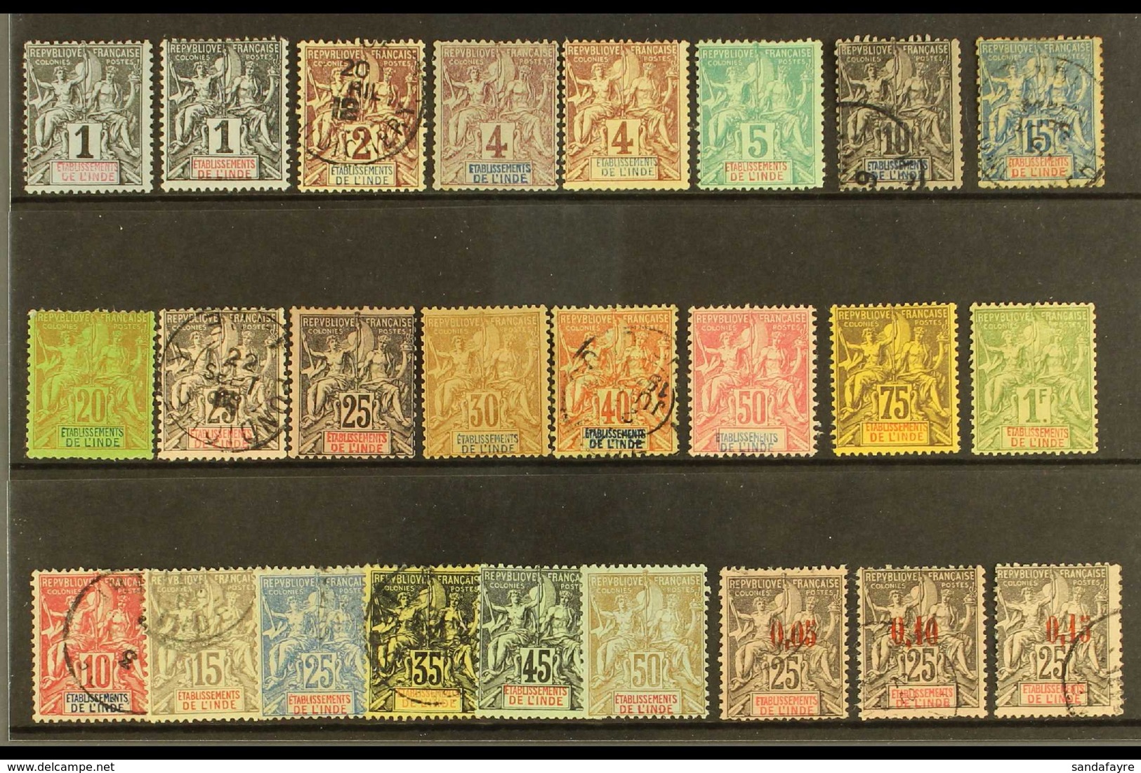 INDIAN SETTLEMENTS 1892-1907. Useful Mint And Used Collection Of "Tablet" Types. With 1892 Complete Set Mainly Mint (2c, - Other & Unclassified