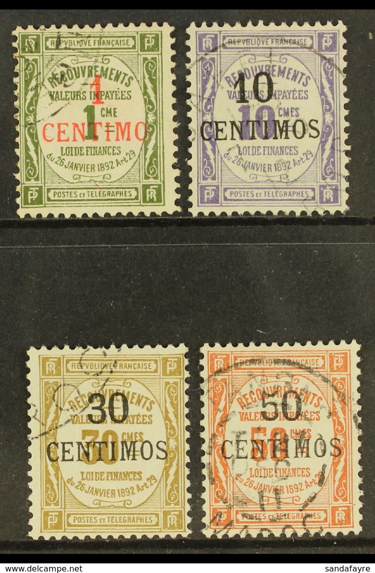 MOROCCO POSTAGE DUE 1909-10 Set, Yv 6/9, Very Fine Cds Used (4 Stamps) For More Images, Please Visit Http://www.sandafay - Sonstige & Ohne Zuordnung