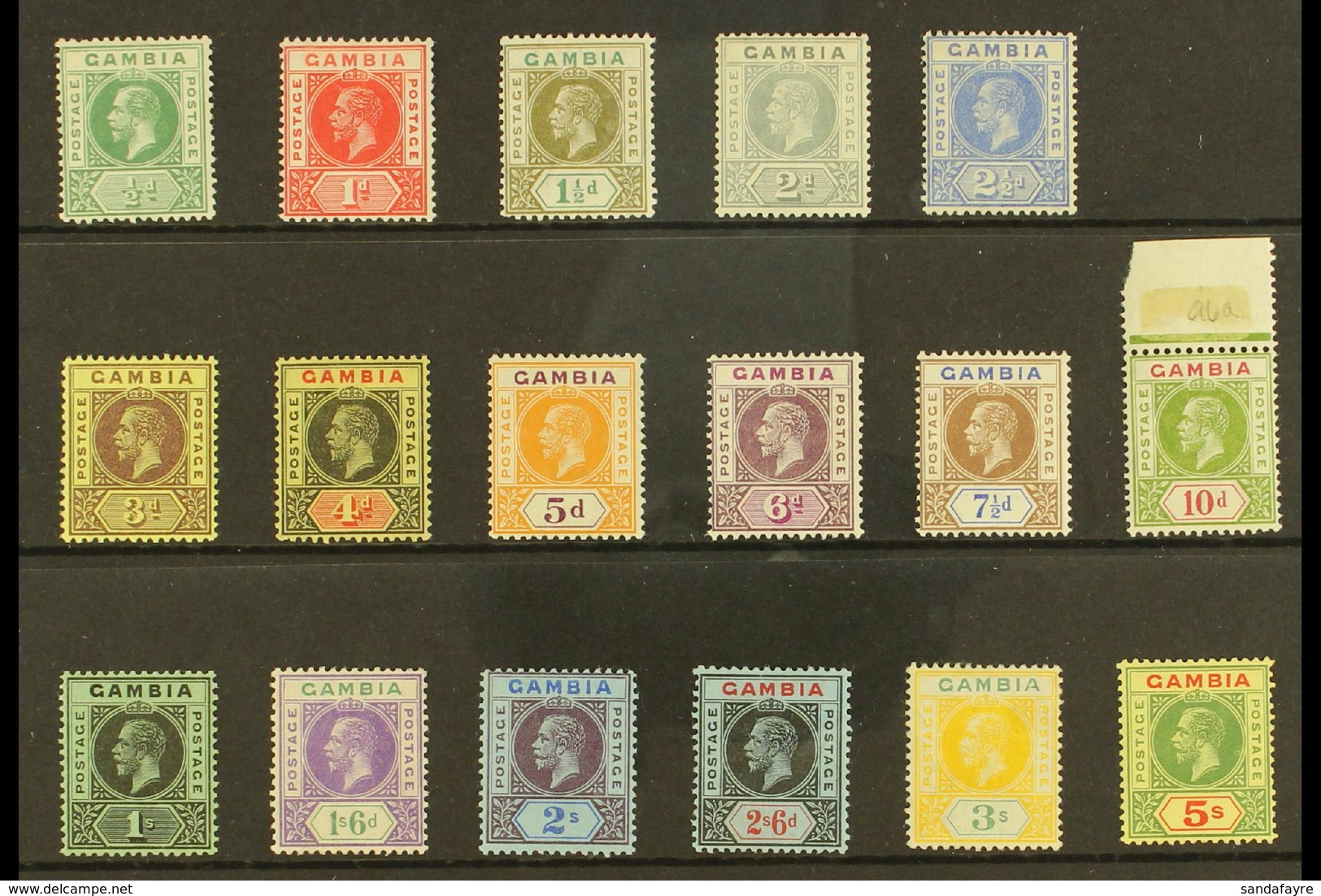 1912-22 KGV Definitive Set, SG 86/102, Fine Mint (17 Stamps) For More Images, Please Visit Http://www.sandafayre.com/ite - Gambia (...-1964)