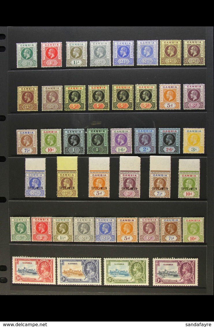 1912-35 FINE MINT KGV COLLECTION An Attractive, All Different Collection Presented On A Stock Page That Includes 1912-22 - Gambia (...-1964)