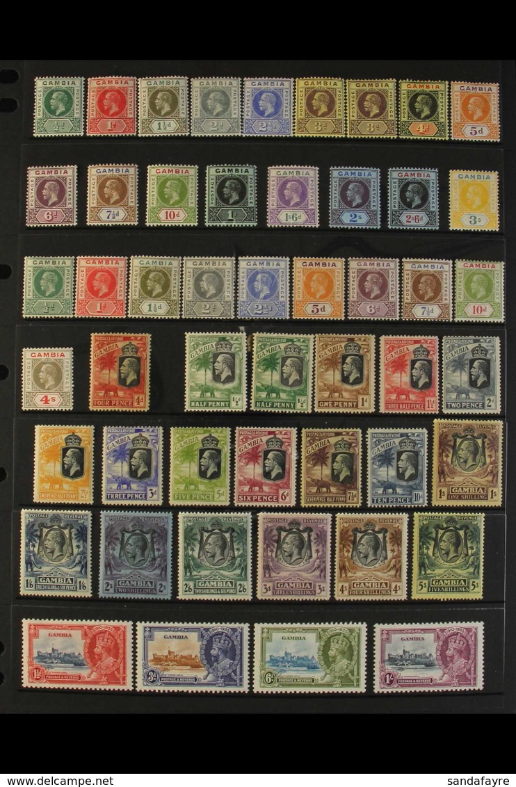 1912-36 KGV MINT COLLECTION An Attractive, ALL DIFFERENT Mint Collection Presented On A Stock Page That Includes 1912-22 - Gambia (...-1964)