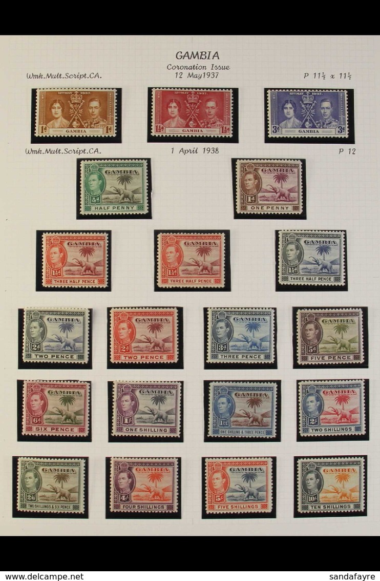 1937-49 KGVI FINE MINT COLLECTION. A Complete Basic Run, SG 147/169, Presented In Mounts On Album Pages. Lovely! (25+ St - Gambia (...-1964)