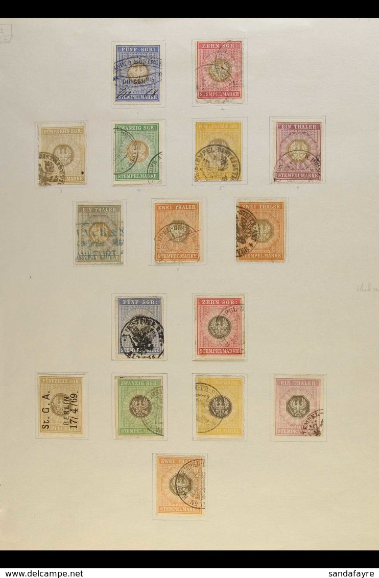 REVENUE STAMPS Wide Range Of Issues Of Differing Types For Alsace Lorraine, Bavaria,  Saxa Coburg Gotha, With 1862 Roule - Other & Unclassified