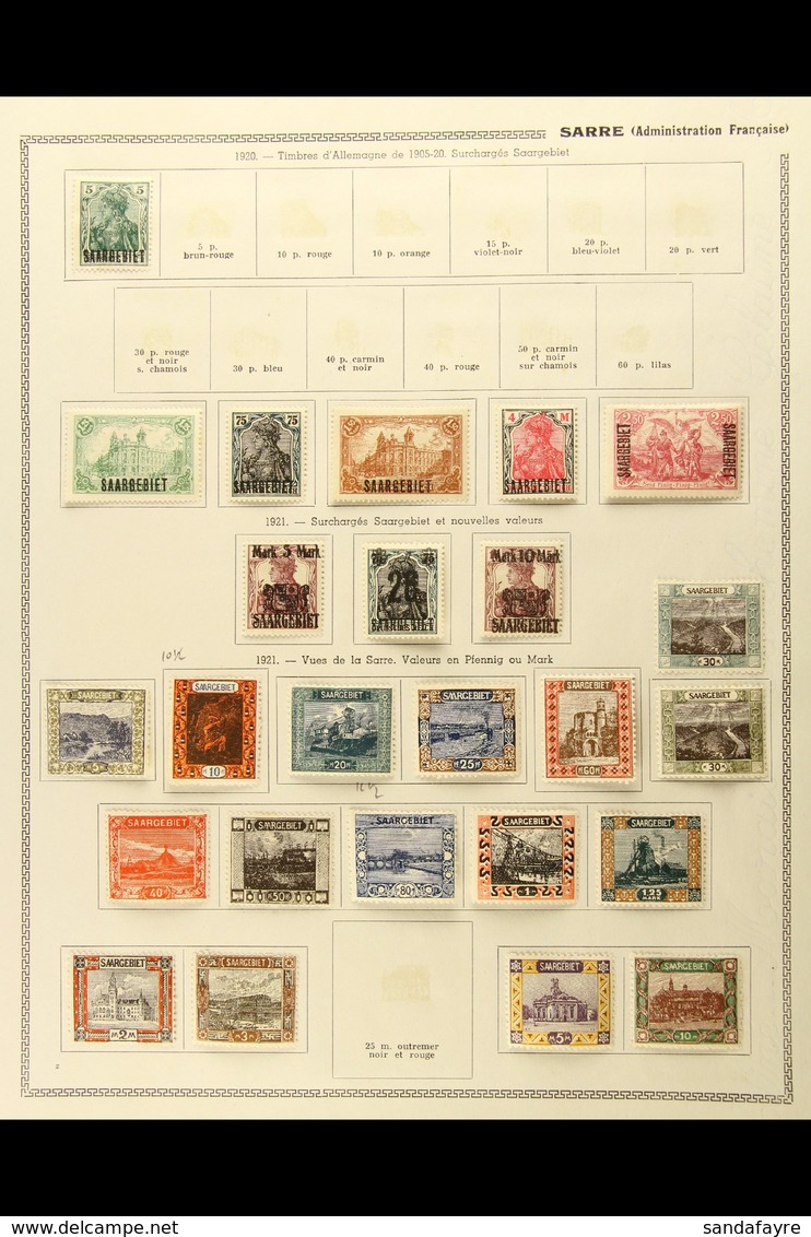 1920-34 MINT COLLECTION On Printed Pages. Includes 1920 (Jan-March) Range To 30pf, 1920 (March) 7½pf, 1920 (Apr) Range T - Other & Unclassified