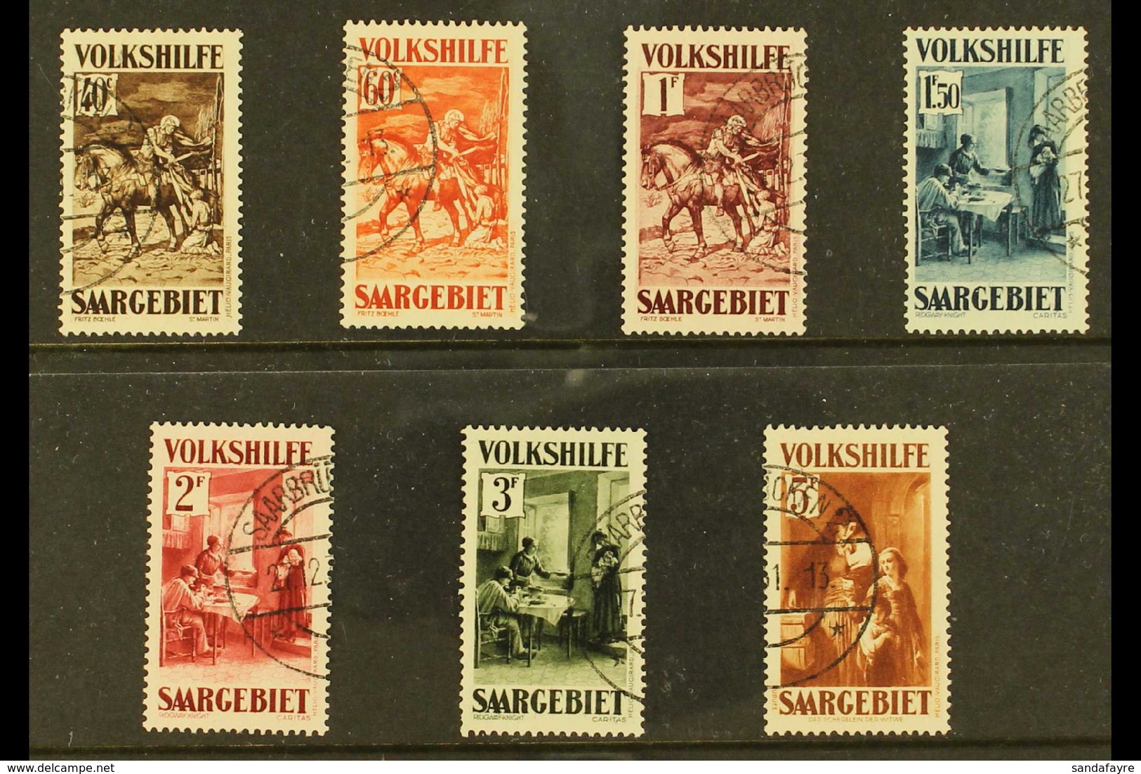 1931 (December) Christmas Charity Complete Set (SG 150/56, Mi 151/57), Very Fine Used. (7 Stamps) For More Images, Pleas - Other & Unclassified