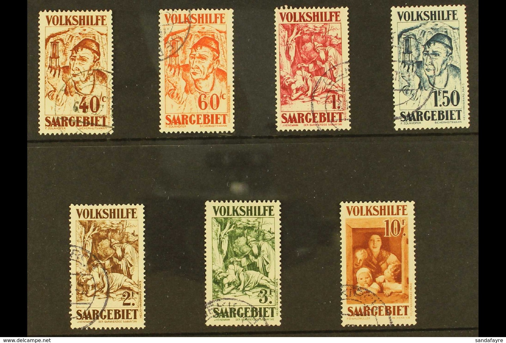 1931 (January) Christmas Charity Complete Set (SG 143/49, Mi 144/50), Very Fine Used. (7 Stamps) For More Images, Please - Andere & Zonder Classificatie