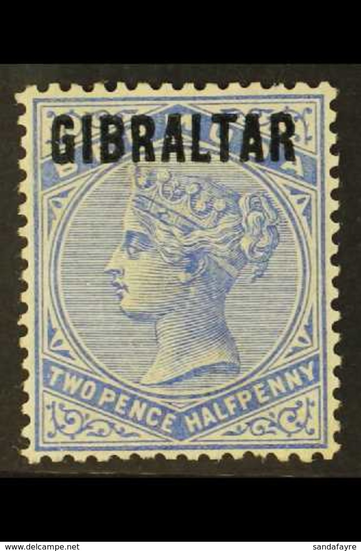 1886 2½d Ultramarine Opt'd "Gibraltar" In Blue Black, SG 4a, Fine Mint For More Images, Please Visit Http://www.sandafay - Gibraltar