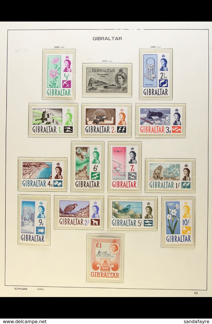 1960-1984 COMPLETE NEVER HINGED MINT COLLECTION On Hingeless Pages, ALL DIFFERENT, Inc 1960-62 Set, 1967-69 Ships Set, 1 - Gibraltar