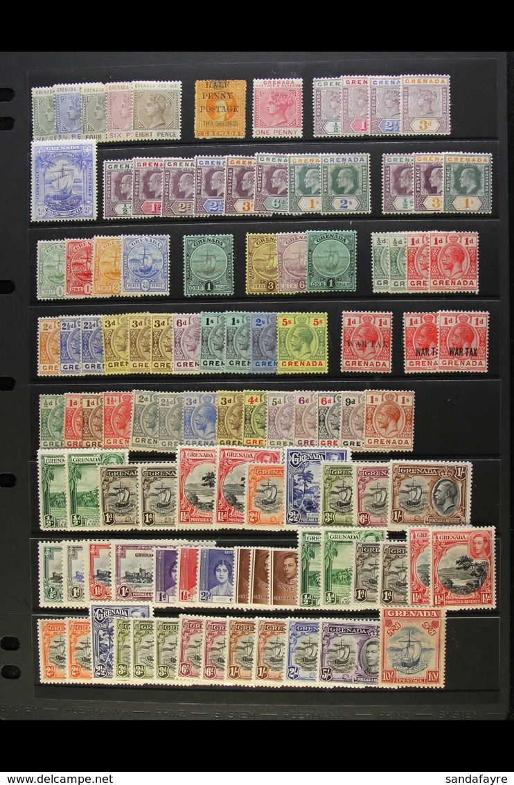 1883-1950 VERY FINE MINT RANGES All Different And Incl. 1883 To 8d, 1889 ½d On 2s, 1898 Discovery 2½d, 1902 Set To 2s, 1 - Grenada (...-1974)
