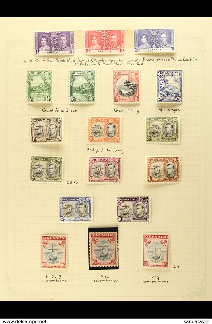 1937-69 VERY FINE MINT COLLECTION An Attractive, Highly Complete Collection Neatly Written Up And Presented On Album Pag - Grenada (...-1974)