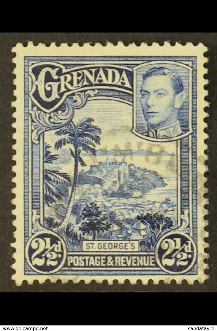 1938 2½d Bright Blue, Geo VI, Variety "perf 12½ X 13½", SG 157a, Very Fine Used. For More Images, Please Visit Http://ww - Granada (...-1974)