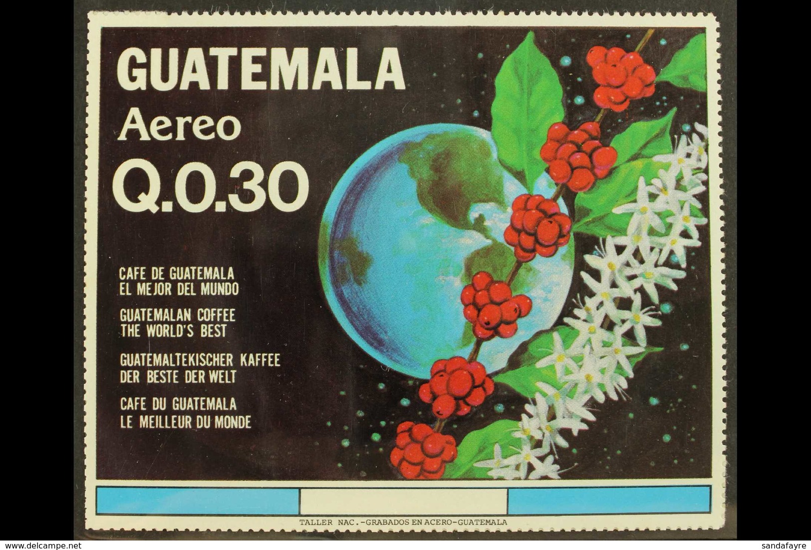 1984 30c Air Coffee Production "large Stamp", See Note Below Scott C789, Very Fine Never Hinged Mint, Approx Size 105 X  - Guatemala