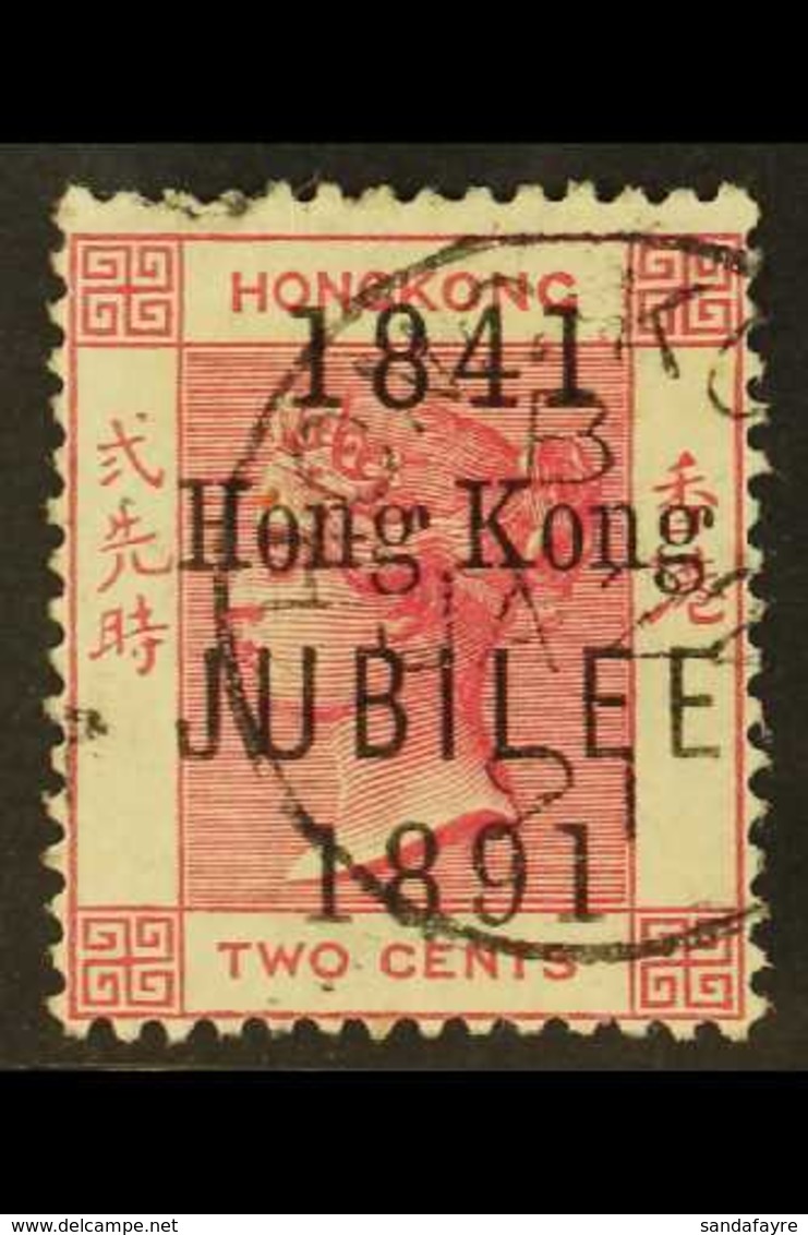 1891 2c Carmine " Hong Kong Jubilee" Overprinted, SG 51, Fine Cds Used For More Images, Please Visit Http://www.sandafay - Other & Unclassified