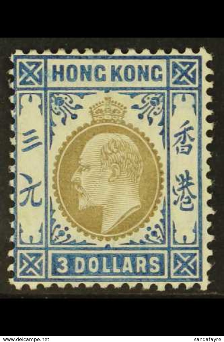 1904-06 $3 Slate & Dull Blue, SG 88, Fine Mint For More Images, Please Visit Http://www.sandafayre.com/itemdetails.aspx? - Andere & Zonder Classificatie