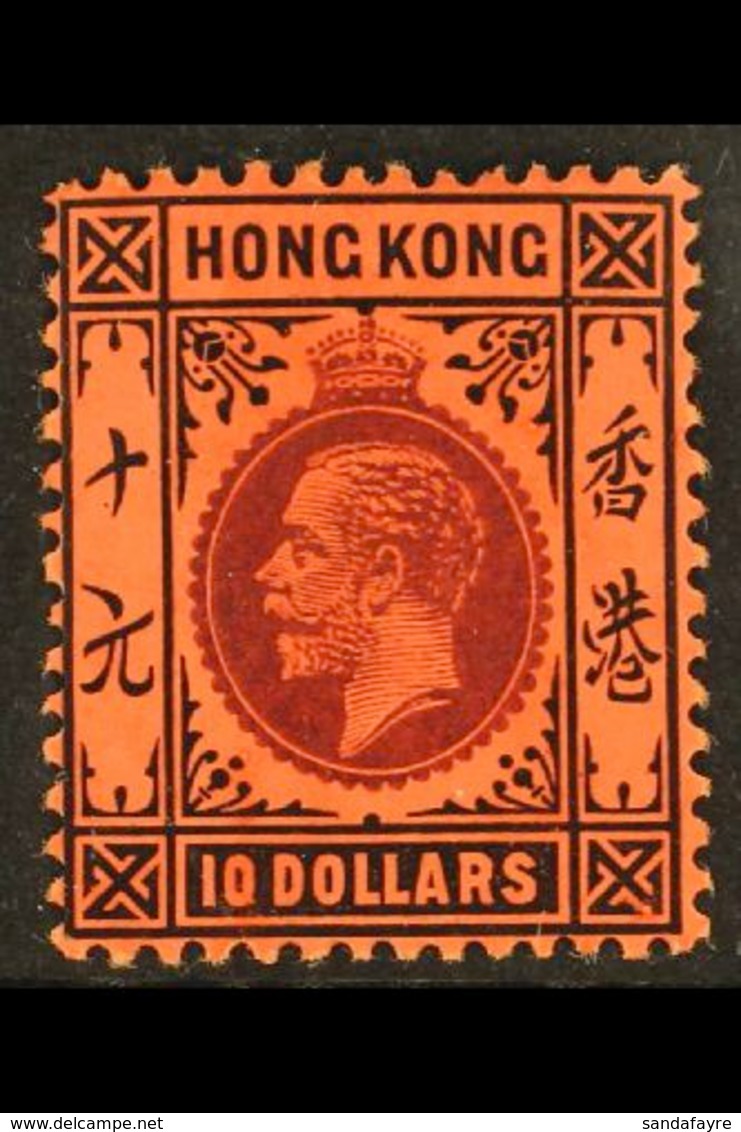 1912 $10 Purple And Black On Red Geo V, SG 116, Very Fine Mint With True Colours And Barely Hinged. For More Images, Ple - Andere & Zonder Classificatie