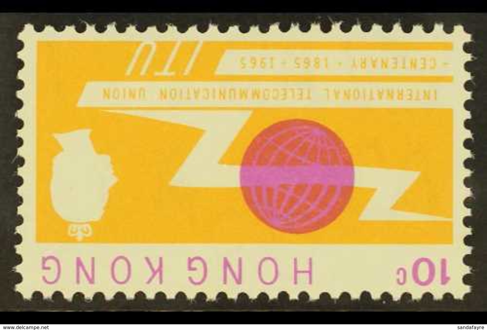 1965 10c ITU Centenary WATERMARK INVERTED Variety, SG 214w, Fine Never Hinged Mint, Fresh. For More Images, Please Visit - Andere & Zonder Classificatie