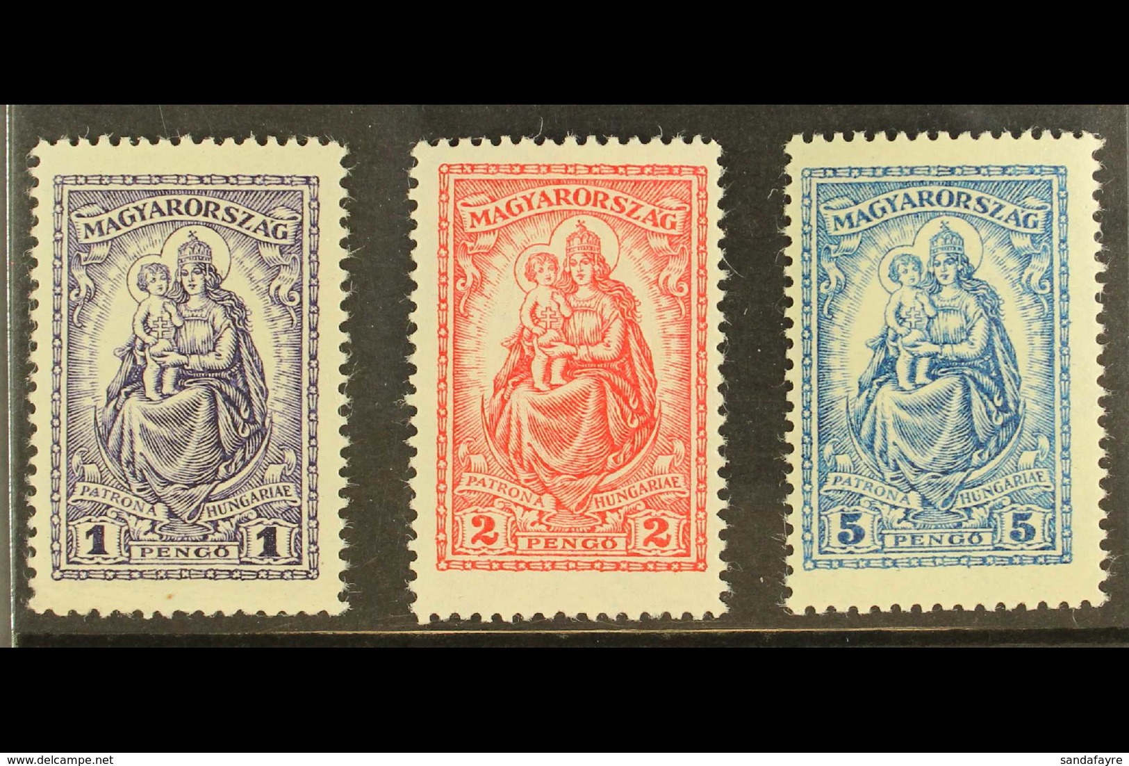 1926 Madonna And Child Set (Mi 427/29, SG 476/78) Never Hinged Mint. (3 Stamps) For More Images, Please Visit Http://www - Altri & Non Classificati
