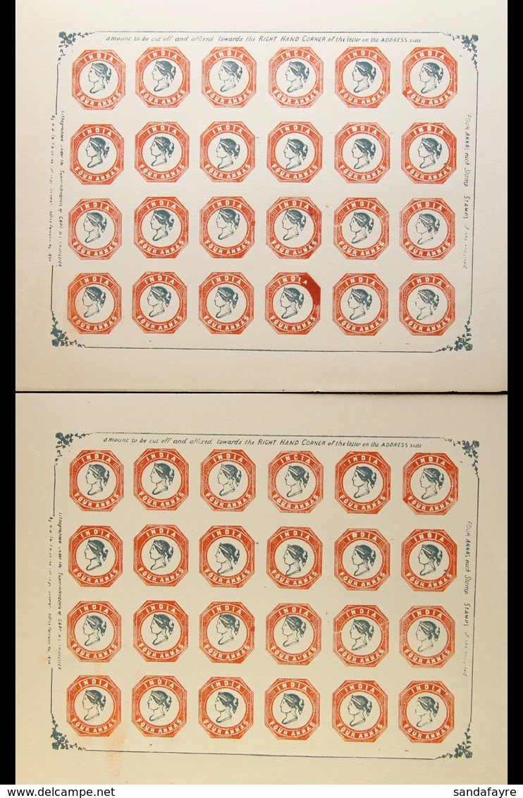 1854 FORGED COMPLETE SHEETS A Delightful Group Of Forged Complete Sheets, Includes ½a Vermillion (as SG 1) Sheet Of 8 X1 - Other & Unclassified