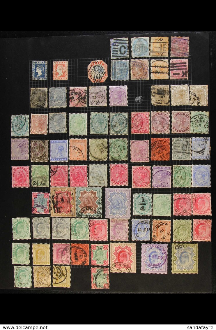 1854-1959 MINT & USED COLLECTION Very Busy Album Pages Full Of Better Stamps & Sets, We See 1854 Types ½a, 1a & 4a Used, - Other & Unclassified