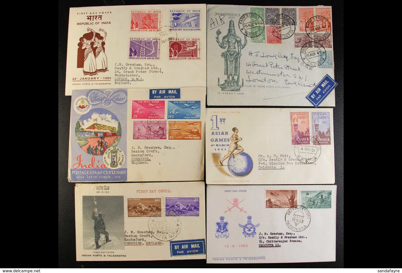 1949-1966 ILLUSTRATED FIRST DAY COVERS All Different Collection. The 1949 Independence Day (bearing 10 Archaeological Se - Andere & Zonder Classificatie