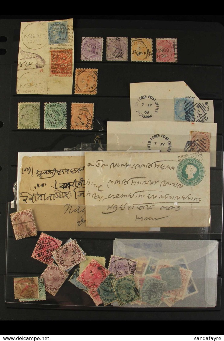 POSTMARK COLLECTION 1850s-1930s COLLECTION BALANCE With Much Of Interest. A Selection Of Stamps, Some On Piece, Some Sta - Andere & Zonder Classificatie