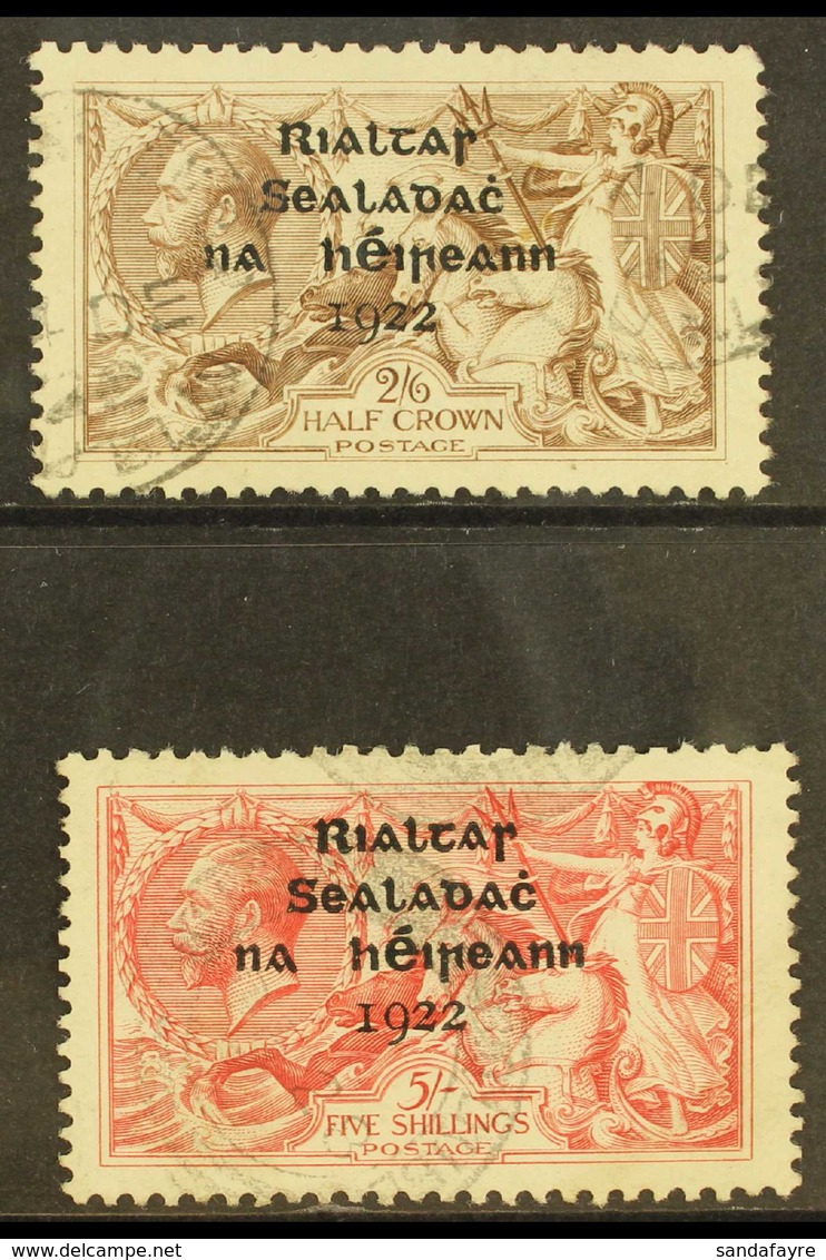 1922 THOM 2s6d And 5s Seahorses, SG 44/45, Fine Cds Used. (2) For More Images, Please Visit Http://www.sandafayre.com/it - Andere & Zonder Classificatie