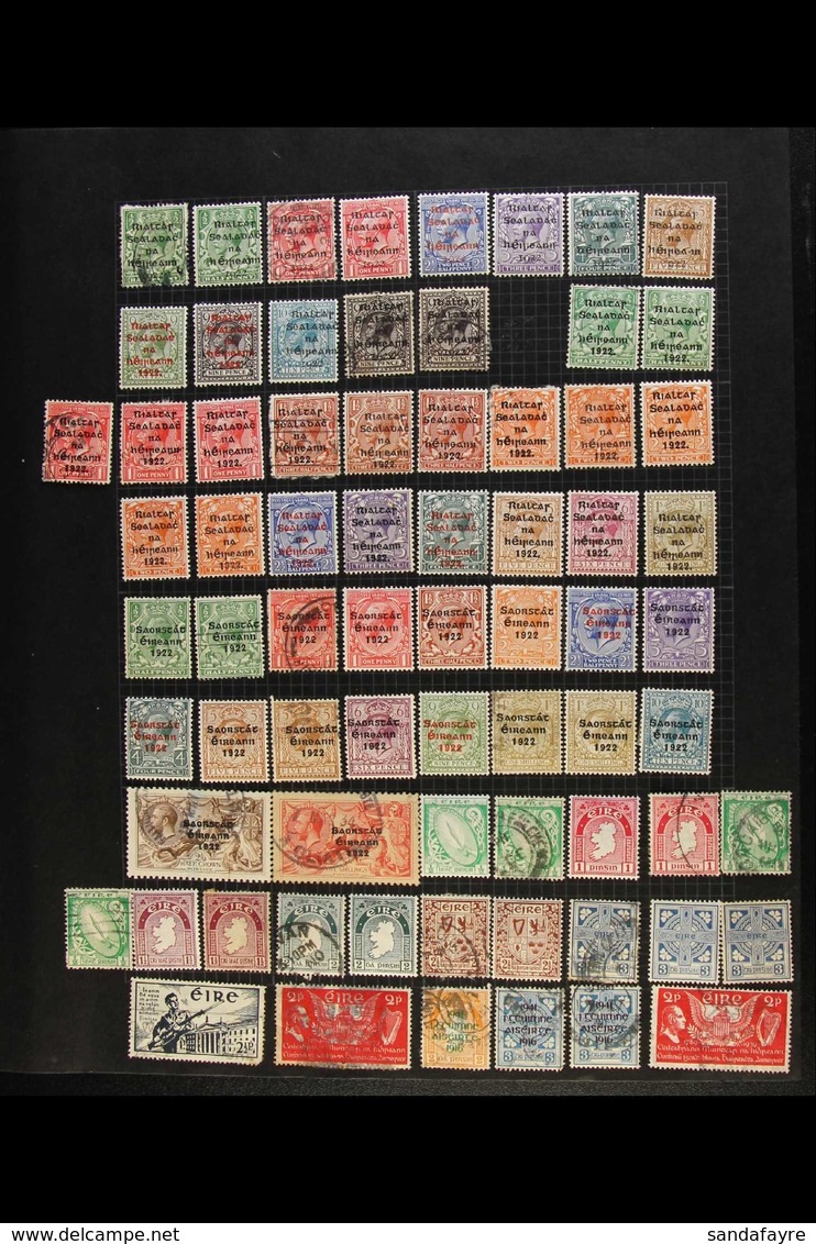 1922-53 MINT & USED COLLECTION Untidy Album Pages With A Number Of Better Stamps Seen, Includes First Ovpt Types Mostly  - Andere & Zonder Classificatie