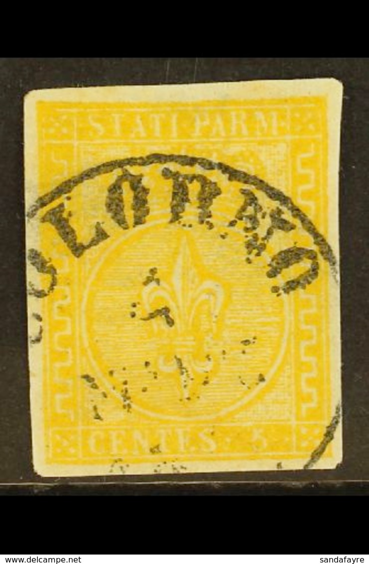PARMA 1853 5c Orange Yellow, Sass 6, Very Fine Used With Neat Colorno Cds Cancel. For More Images, Please Visit Http://w - Zonder Classificatie
