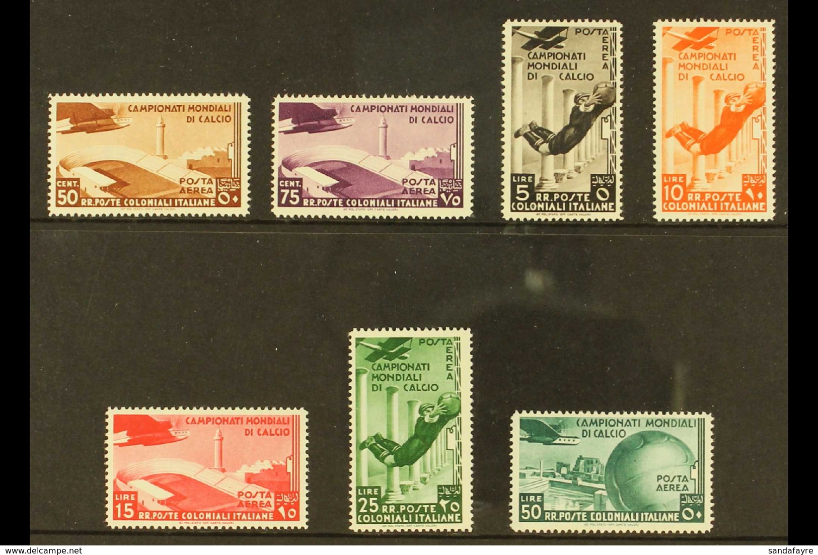 GENERAL ISSUES 1934 Air Football Complete Set (SG 81/87, Sassone A31/37), Fine Never Hinged Mint, Very Fresh. (7 Stamps) - Sonstige & Ohne Zuordnung