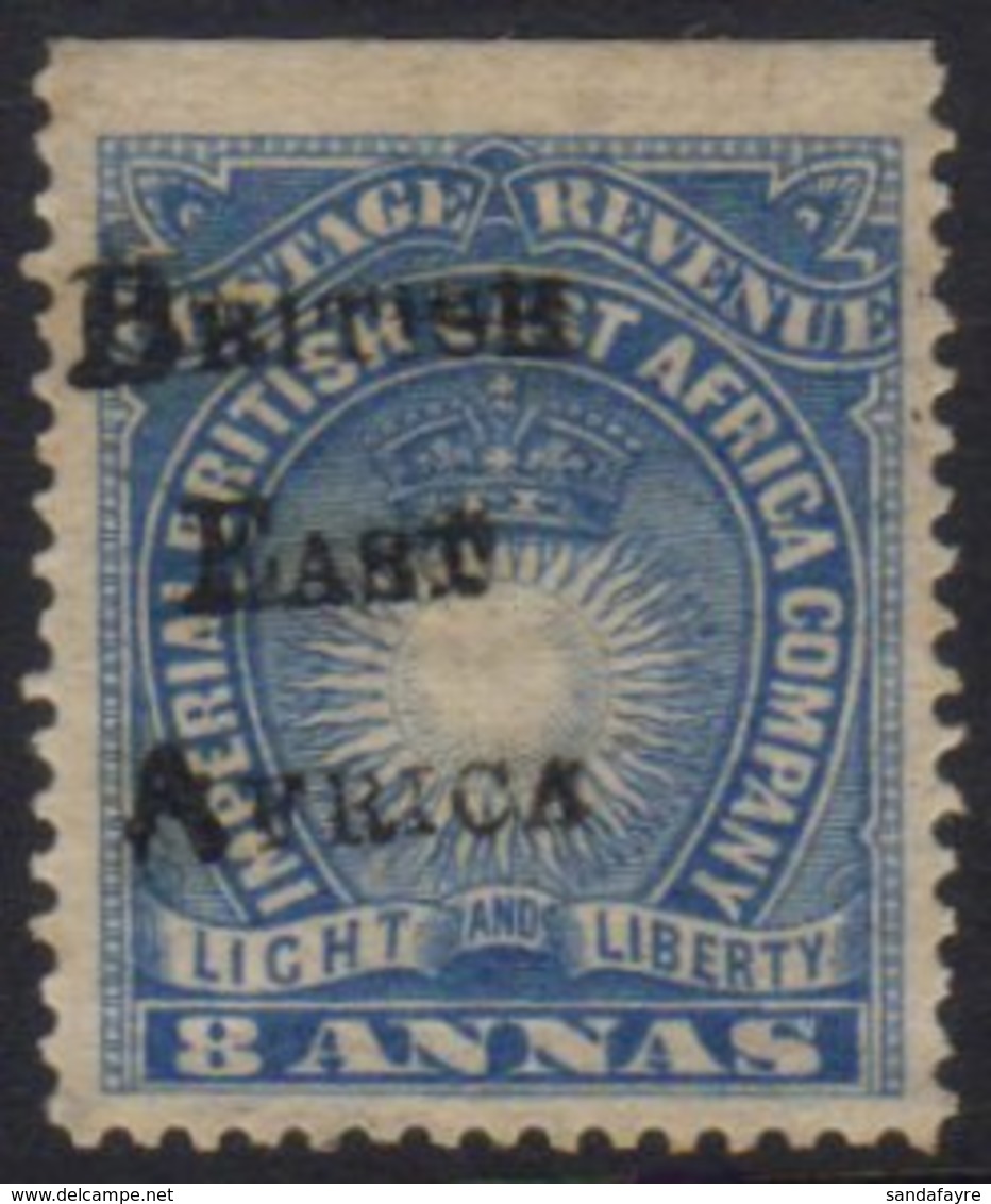 1895 8a Blue Handstamped, SG 42, Very Fine Mint, Sheet Edge At Top. For More Images, Please Visit Http://www.sandafayre. - Vide
