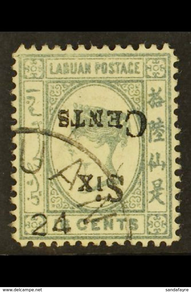 1892 6c On 16c Grey, SURCHARGE INVERTED, SG 50a, Superb Used. For More Images, Please Visit Http://www.sandafayre.com/it - Noord Borneo (...-1963)