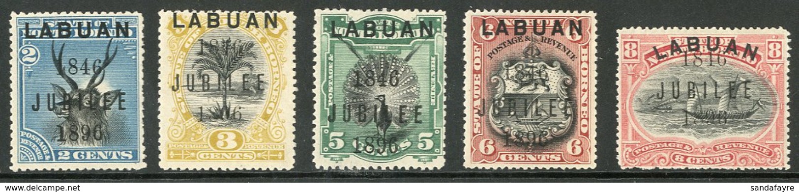 1896 Jubilee Set Less 1c (2c To 8c, SG 84/88) Fine Mint. Fresh And Attractive! (5 Stamps) For More Images, Please Visit  - North Borneo (...-1963)