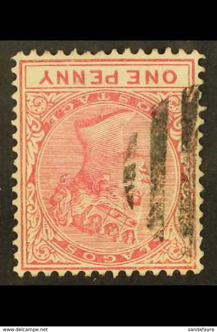 1884-86 1d Rose-carmine With WATERMARK INVERTED Variety, SG 22w, Fine Used. For More Images, Please Visit Http://www.san - Nigeria (...-1960)