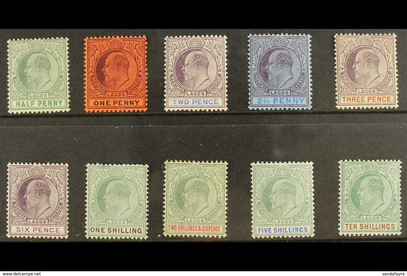 1904-06 Complete MCA Set SG 54/63, Mainly Fresh Mint, 2s 6d With Some Light Tining To Gum. (10 Stamps) For More Images,  - Nigeria (...-1960)