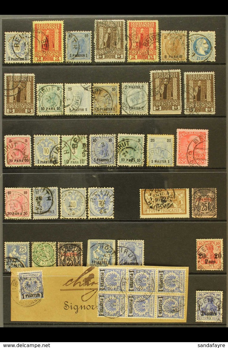 BEIRUT (BEYROUTH) 1870's-1910's Interesting Group Of Used Stamps With Various Beirut Cancels, Inc Austrian PO's (x25), P - Altri & Non Classificati