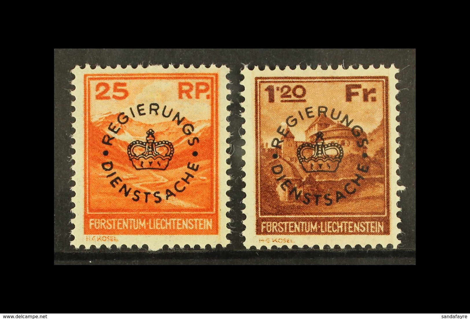 OFFICIALS 1933 Set, Mi 9/10, Very Fine Mint (2 Stamps) For More Images, Please Visit Http://www.sandafayre.com/itemdetai - Andere & Zonder Classificatie