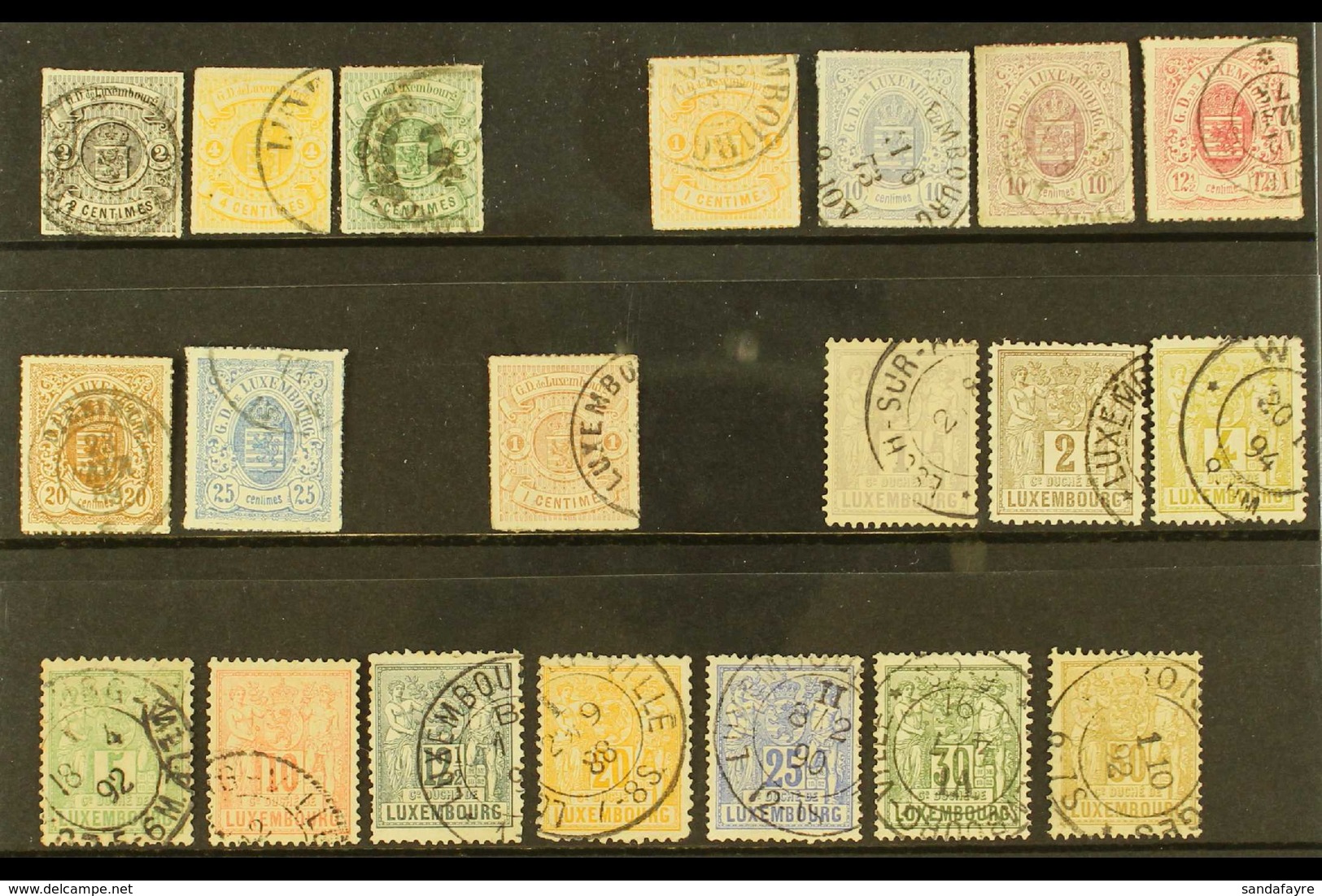 1865-1882 FINE USED SELECTION On A Stock Card, All Different, Inc 1865-71 2c, 4c Yellow & 4c Green, 1865-75 Set To 25c,  - Andere & Zonder Classificatie