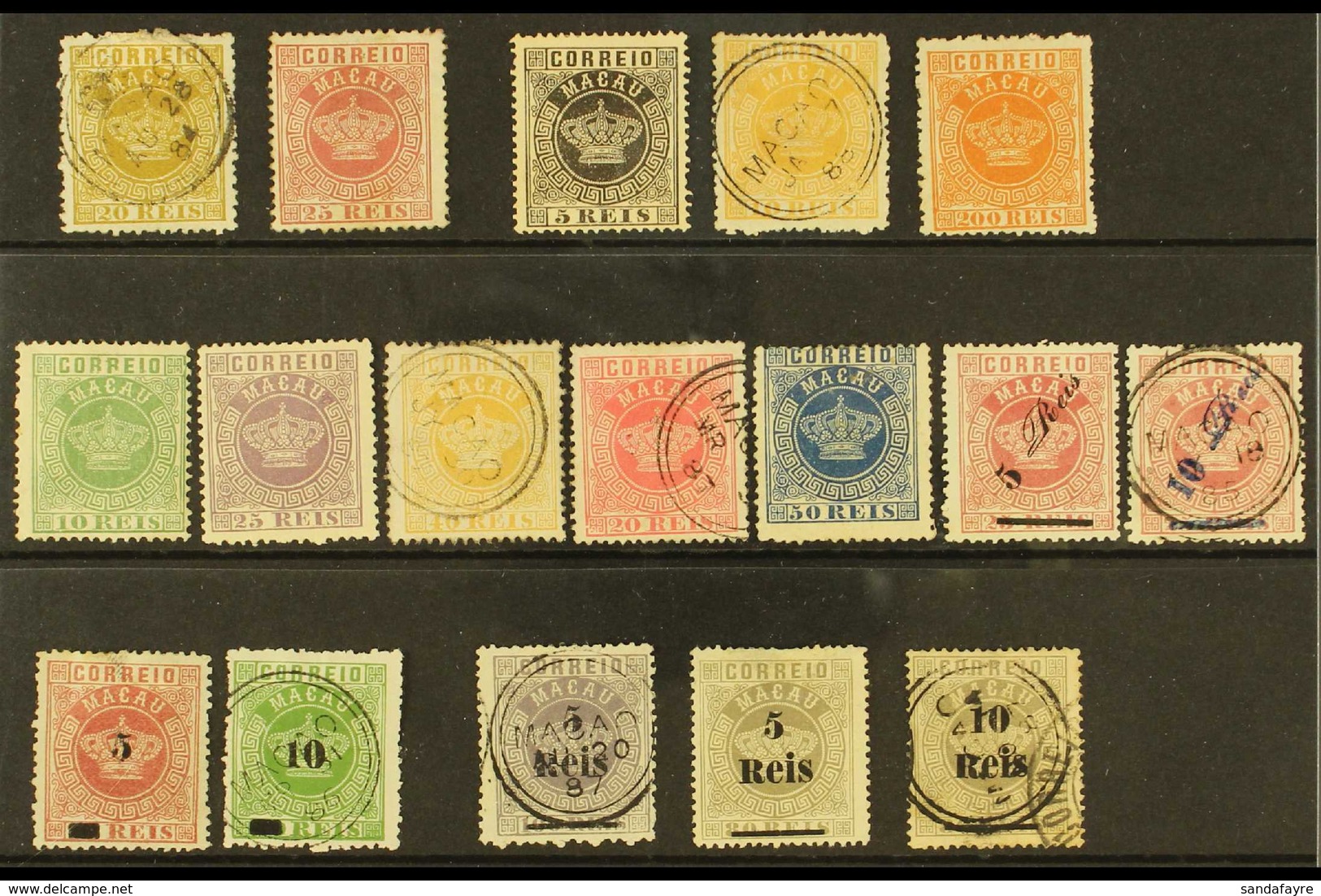 1884 - 87 "CROWN" ISSUES Fine Used And Unused Range Including 1884 Perf 12½ 20r Bistre Used, 25r Rose Unused, Perf 13½ 5 - Autres & Non Classés