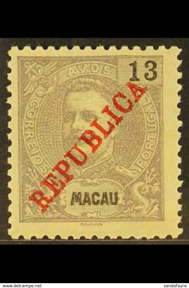 1913 13c Mauve Local Overprint, SG 246, Vf Mint No Gum As Issued. Scarce Stamp. For More Images, Please Visit Http://www - Sonstige & Ohne Zuordnung