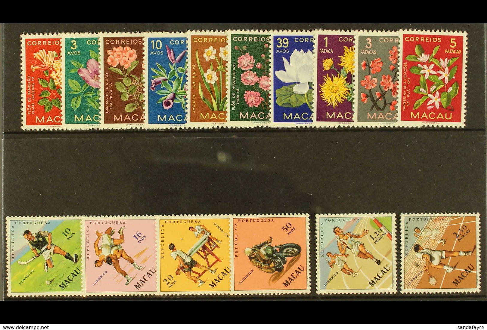 1953-62 NEVER HINGED MINT Indigenous Flowers (SG 458/67) & Sports Set (SG 486/491) Never Hinged Mint (16 Stamps) For Mor - Andere & Zonder Classificatie