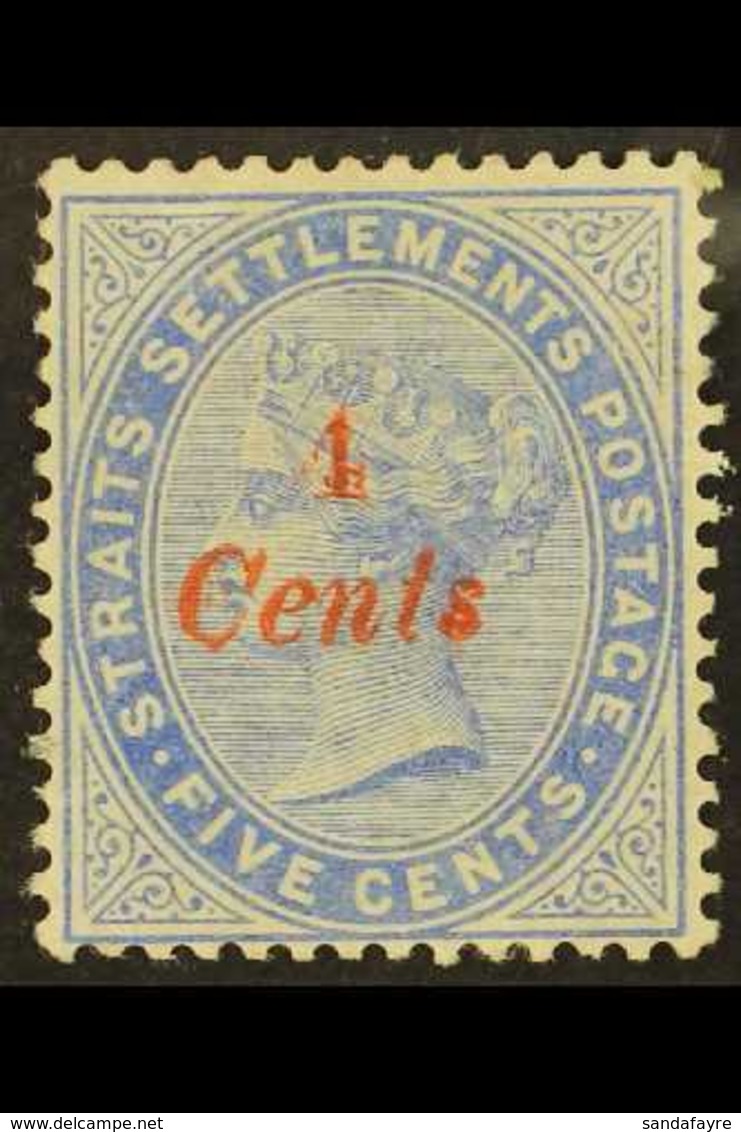 1884 4c On 5c Blue, Overprinted In Red, SG 73, Very Fine Mint. For More Images, Please Visit Http://www.sandafayre.com/i - Straits Settlements