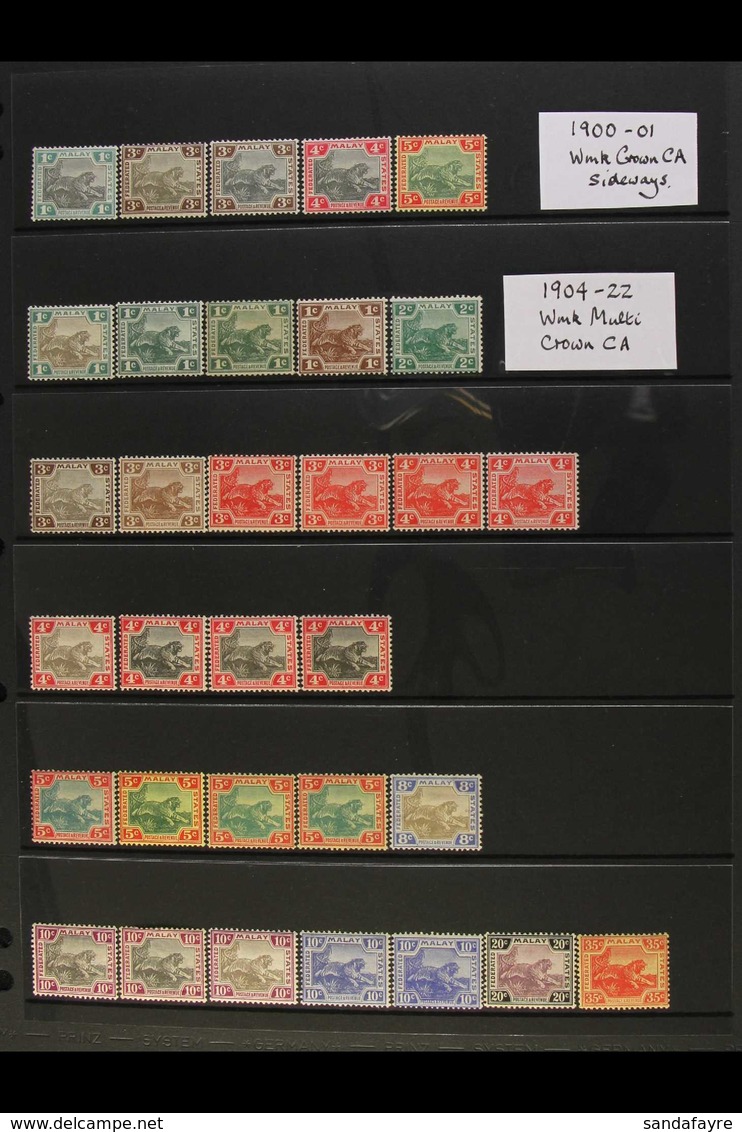 F.M.S. 1901-22 A Very Fine Mint Range Of Shades, 60% Of The Stamps Are Never Hinged, The Others All Lightly Hinged. Love - Andere & Zonder Classificatie