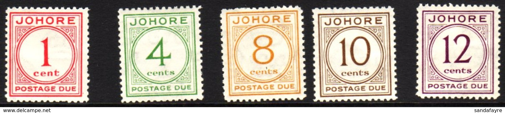 JOHORE 1938 POSTAGE DUE Complete Set, SG D1/D5, Very Fine Mint. (5 Stamps) For More Images, Please Visit Http://www.sand - Andere & Zonder Classificatie