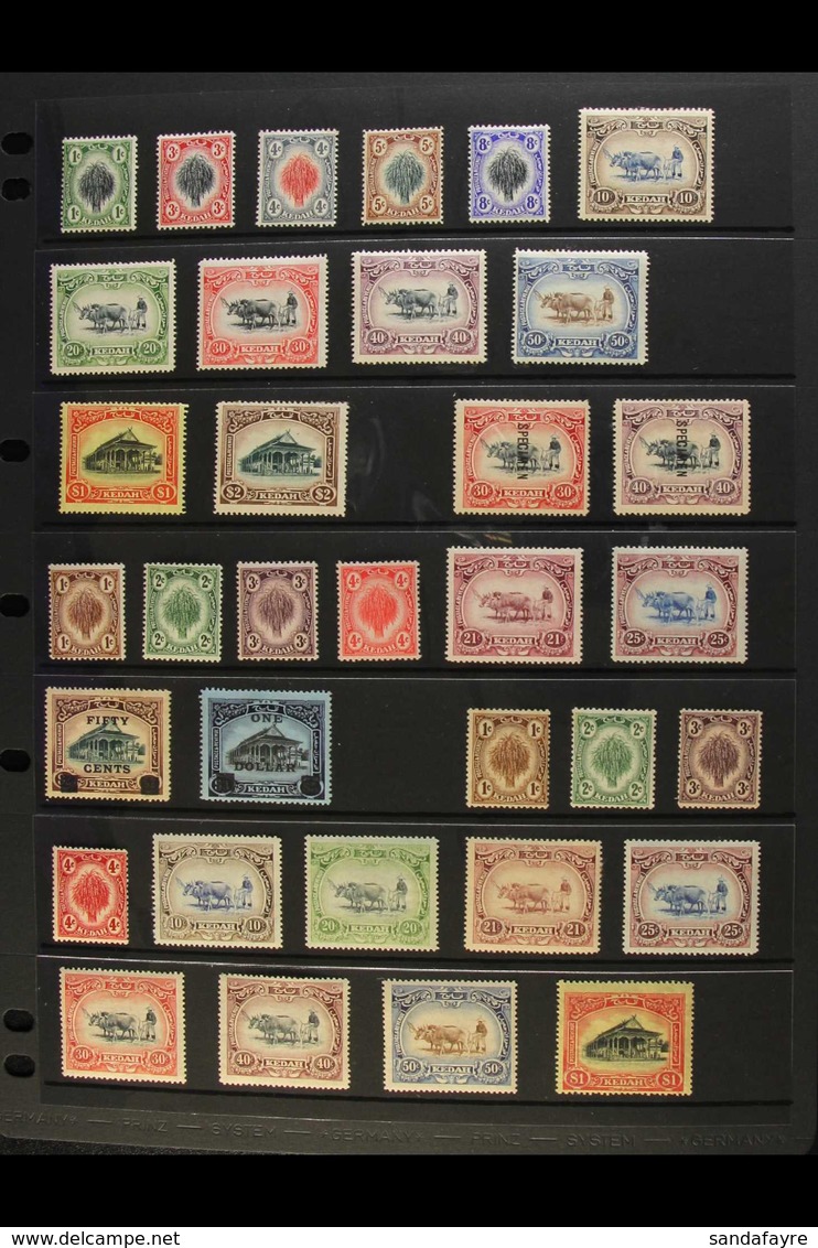 KEDAH 1912-1962 ATTRACTIVE ALL DIFFERENT MINT COLLECTION With 1912 Set To $2, Plus 30c & 40c Overprinted "SPECIMEN"; 191 - Andere & Zonder Classificatie